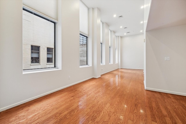 empty room featuring light hardwood / wood-style floors