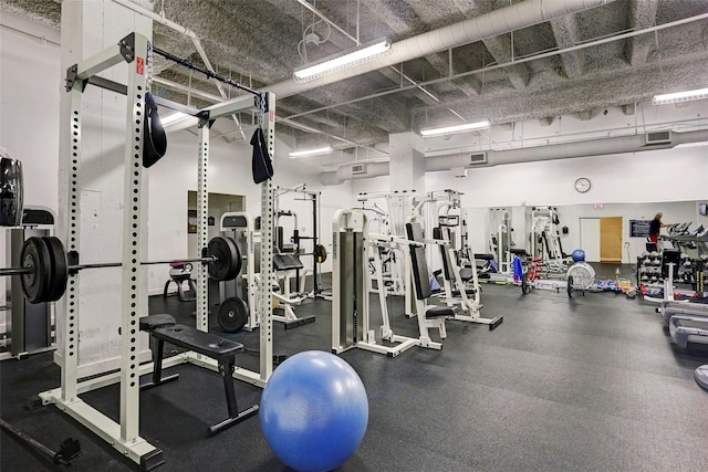 view of workout area