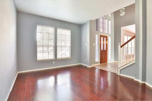 entrance foyer with hardwood / wood-style flooring