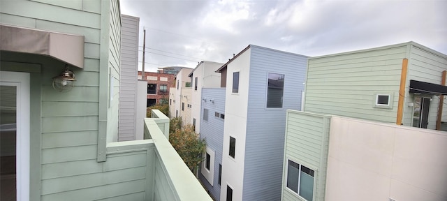 view of property exterior with a balcony