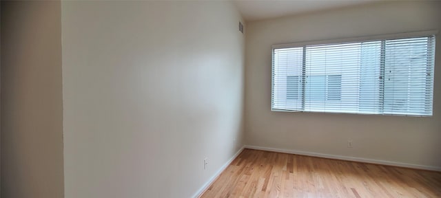 empty room featuring light wood-type flooring