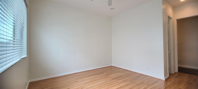 empty room featuring light hardwood / wood-style flooring