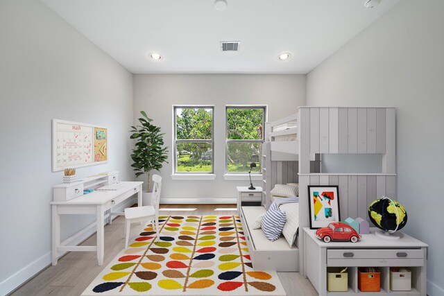 playroom featuring light hardwood / wood-style floors