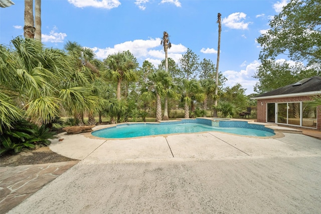 view of pool featuring a patio area