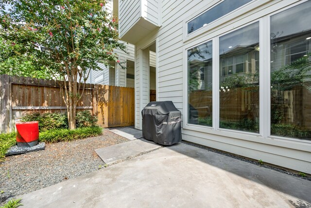 view of patio featuring grilling area