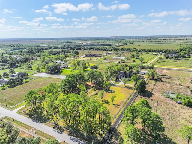 drone / aerial view with a rural view