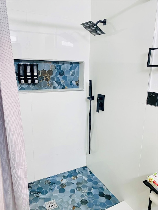 bathroom with walk in shower