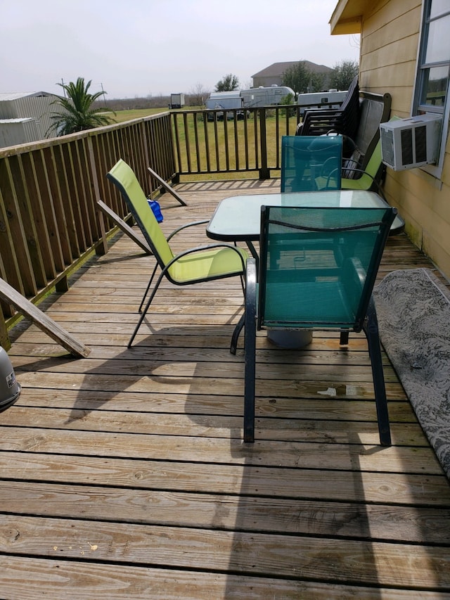 deck featuring cooling unit