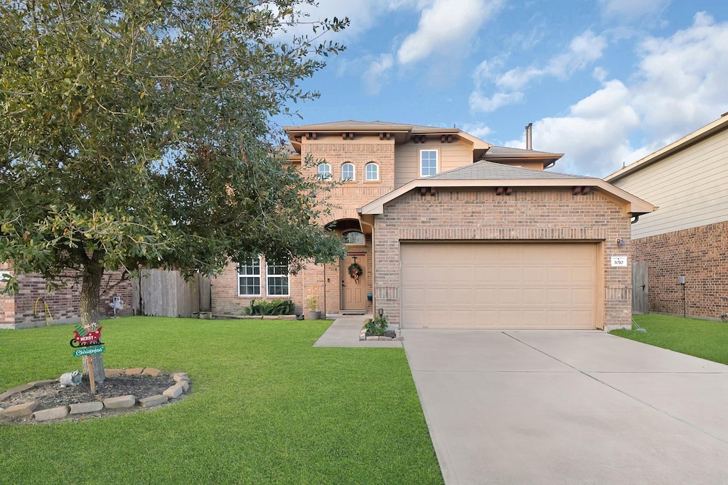 3010 Cambridge Meadows Ln, Dickinson, TX 77539 - view of front of house with a front yard