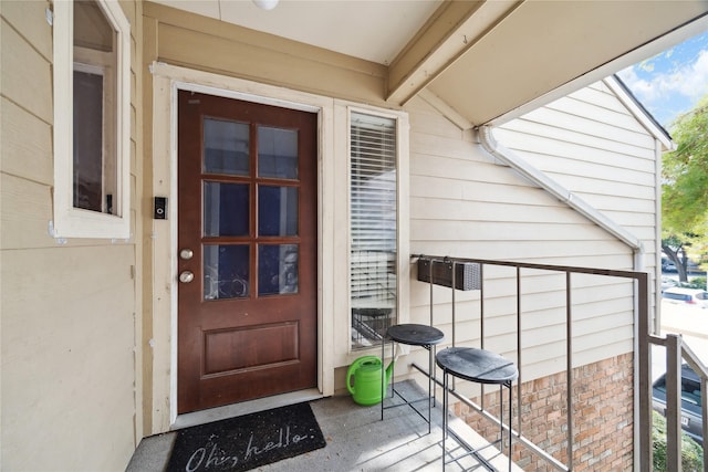 view of doorway to property