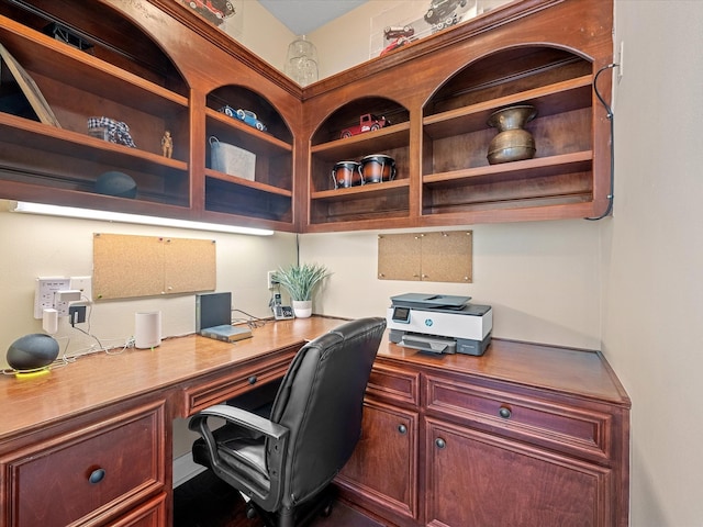 office with built in desk