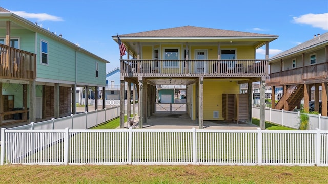 exterior space with a carport