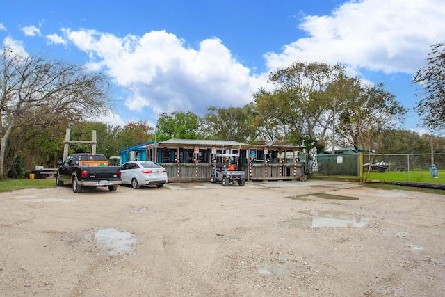 view of parking / parking lot