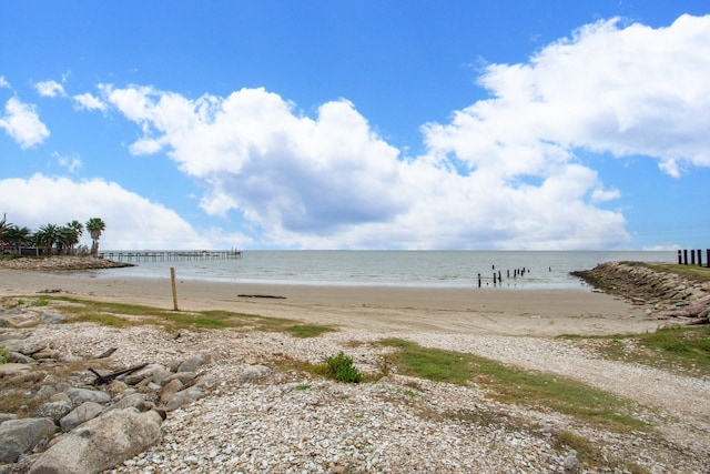 water view with a view of the beach