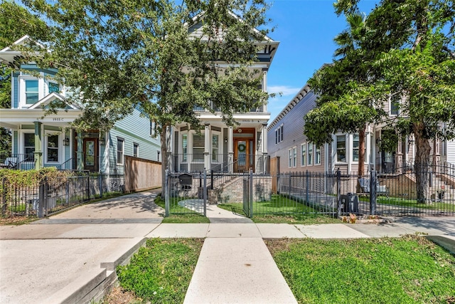 view of front of house with covered porch