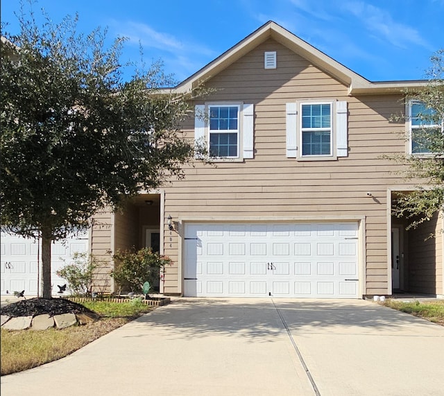 view of front facade with a garage