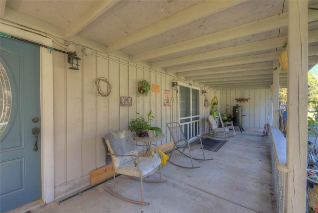 view of patio with a porch