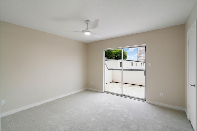 1300 Augusta Dr Unit 12, Houston, TX 77057 - empty room with a ceiling fan and light colored carpet