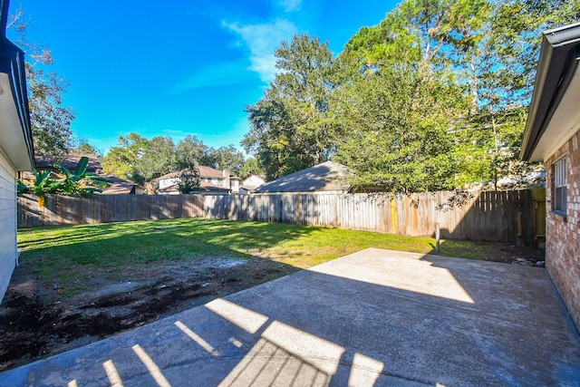 view of yard with a patio area