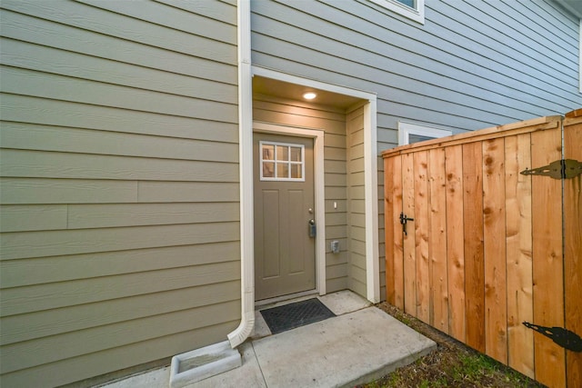 view of doorway to property