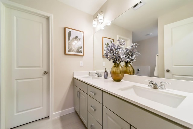 bathroom with vanity