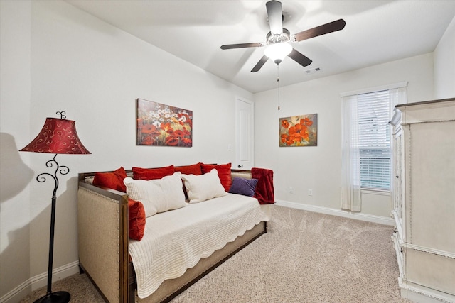 6615 Cottonwood Crest Ln, Katy, TX 77493 - carpeted bedroom with baseboards and ceiling fan