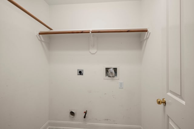 washroom with electric dryer hookup and gas dryer hookup