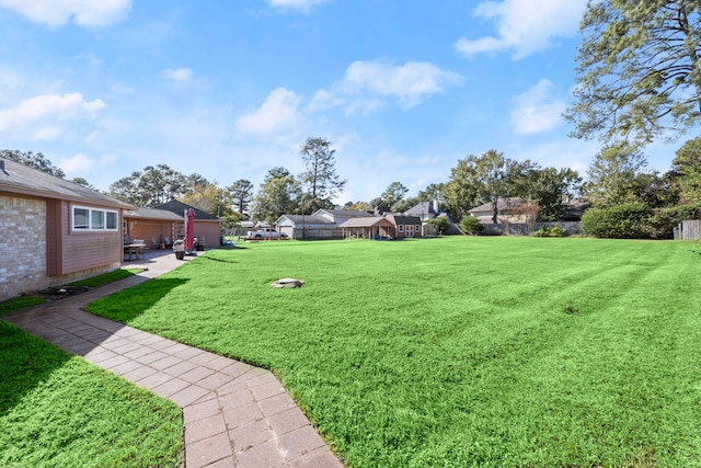 view of yard with a patio