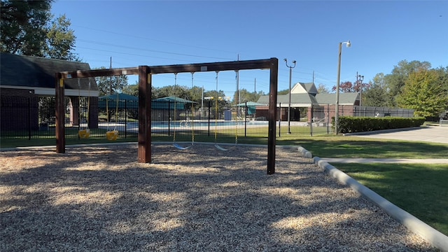 view of jungle gym