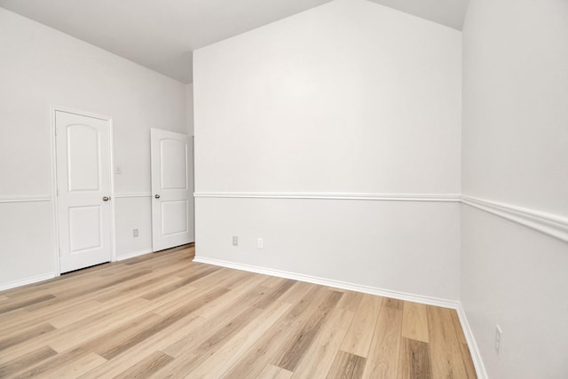 empty room featuring light hardwood / wood-style floors