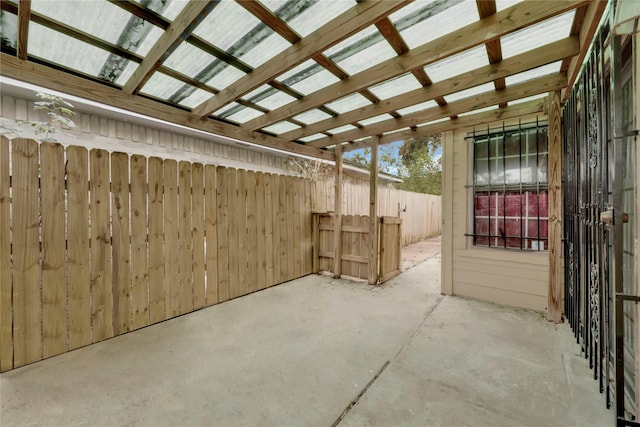 11907 E Marsham Cir, Houston, TX 77066 - view of patio featuring an exterior structure