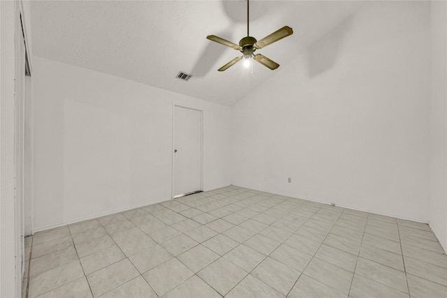 11907 E Marsham Cir, Houston, TX 77066 - unfurnished room featuring vaulted ceiling and ceiling fan