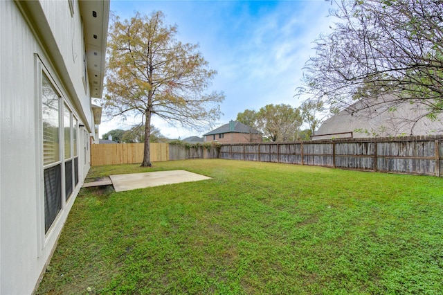 view of yard featuring a patio