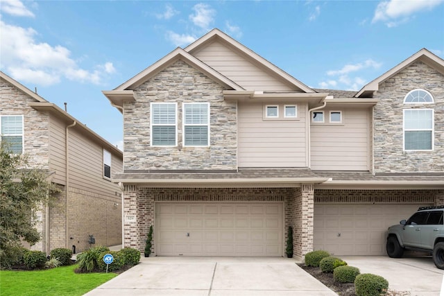 view of property featuring a garage