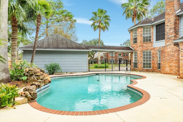 view of pool featuring a patio area