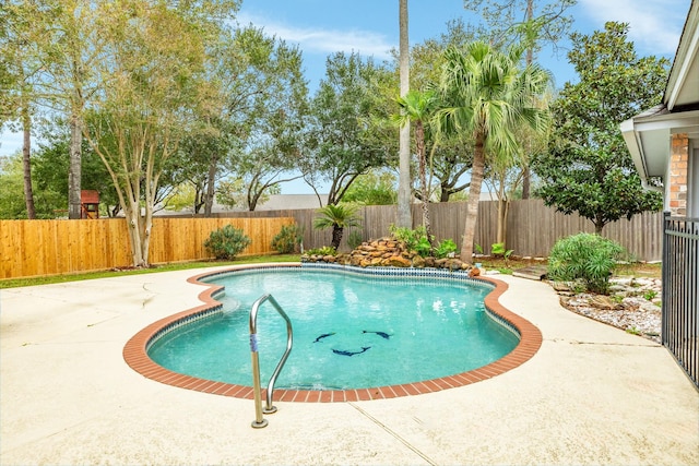 view of pool with a patio