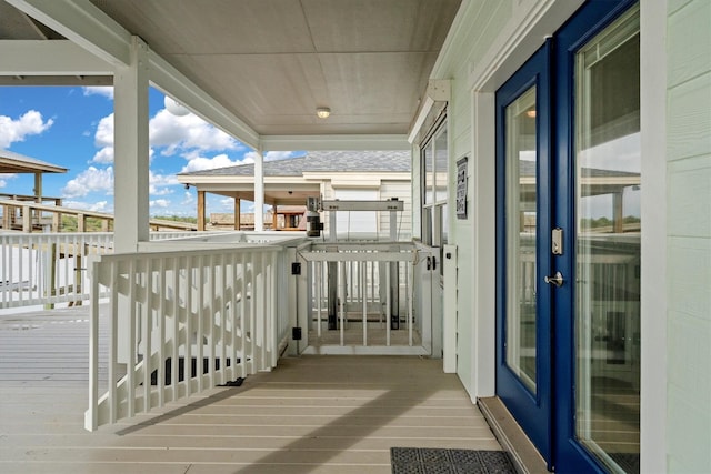 view of wooden deck