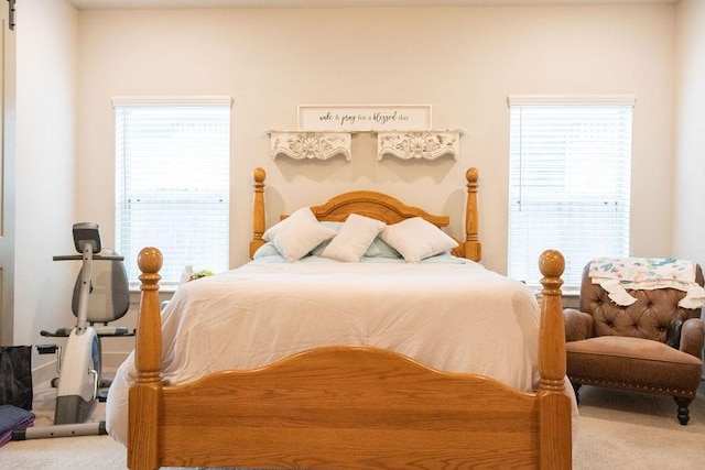 view of carpeted bedroom