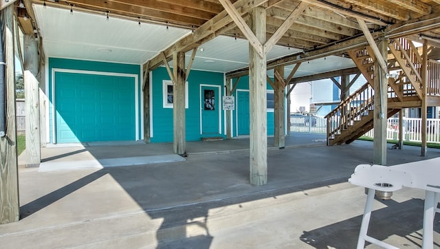 view of patio with a carport