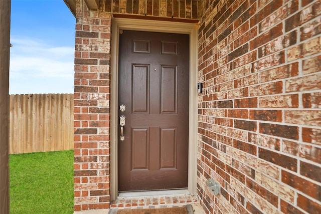 view of doorway to property