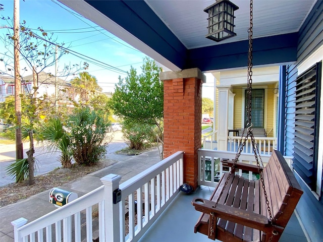 balcony with covered porch