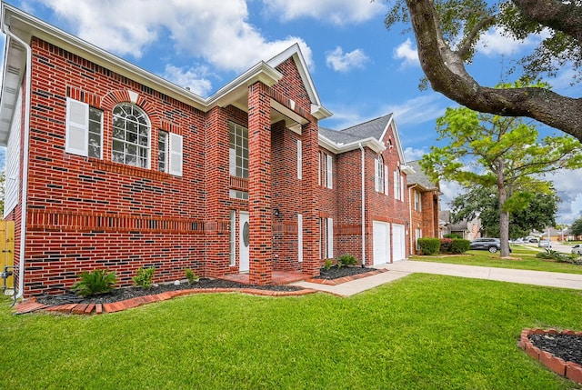 view of property with a garage