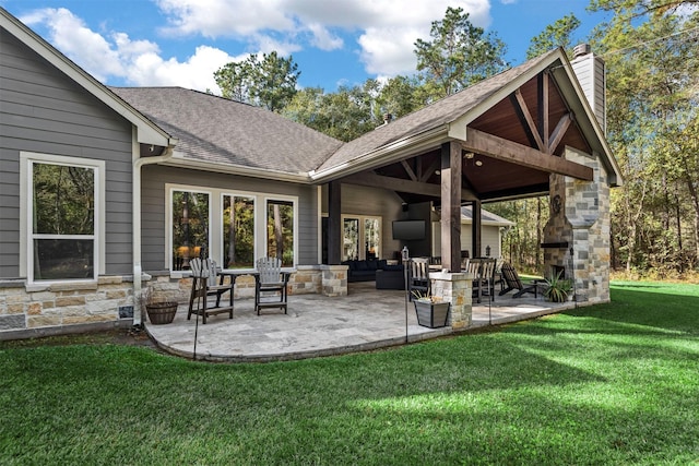 view of patio / terrace featuring an outdoor living space