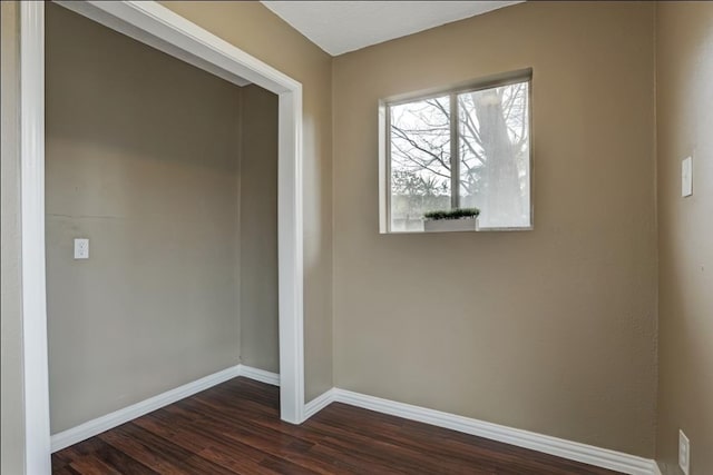 interior space featuring dark wood-type flooring