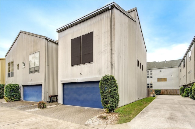 view of home's exterior featuring a garage