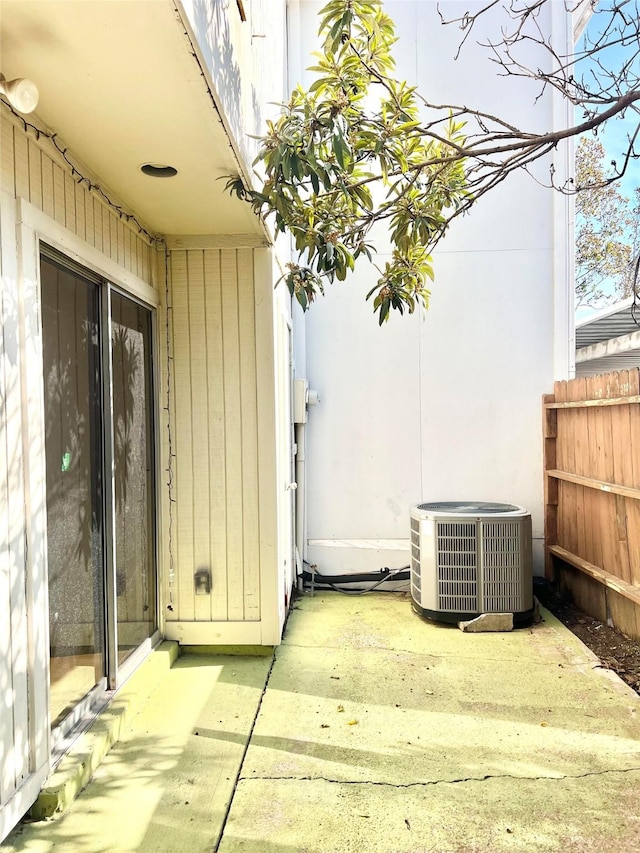 view of patio / terrace with central air condition unit