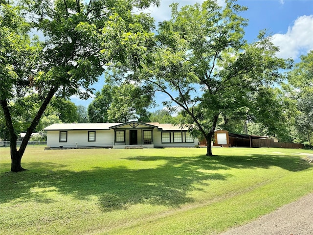 exterior space with an outdoor structure