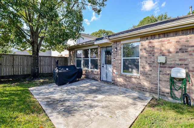 rear view of property with a patio