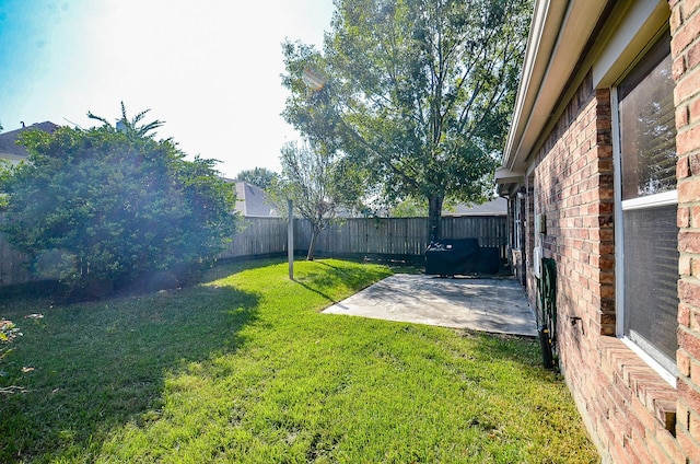 view of yard with a patio