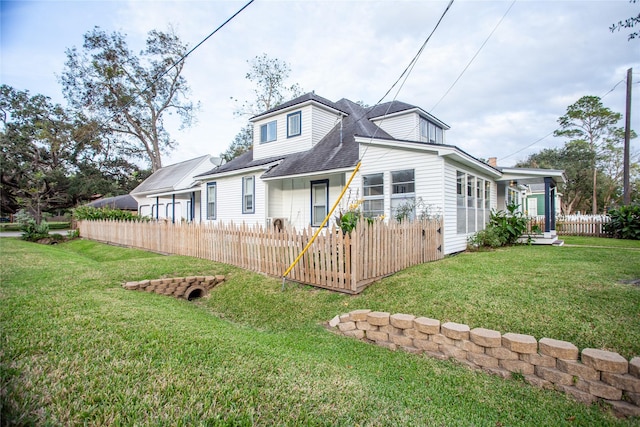 exterior space with a yard